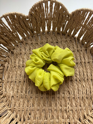 Vibrant light green scrunchie