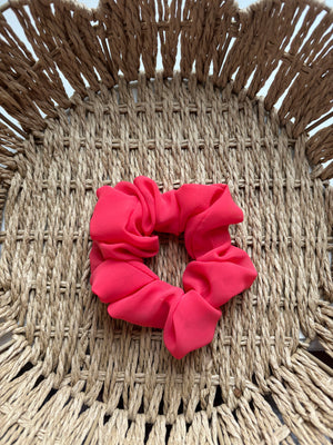 Vibrant coral red Scrunchie