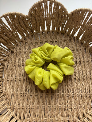 Vibrant light green scrunchie