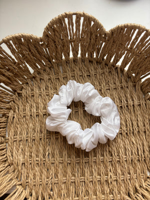 White satin scrunchie